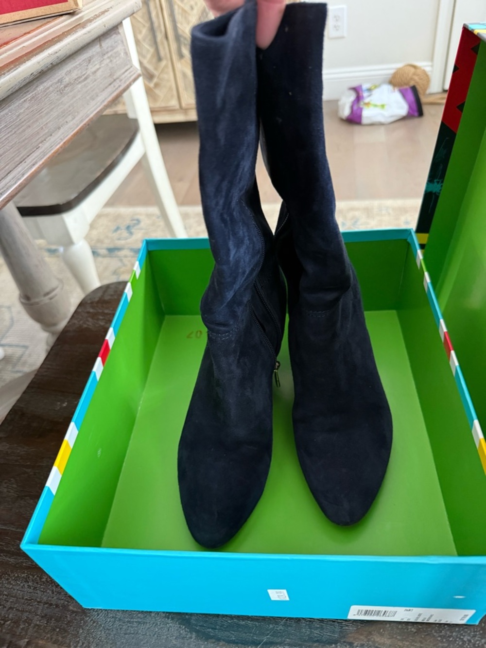 C Wonder Women's mid calf navy Suede Boots